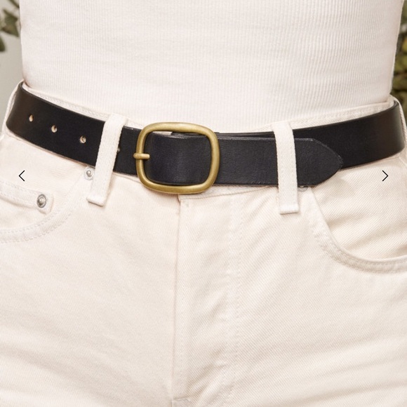 Accessories - Maximum Henry Wide Oval Brass Buckle Belt